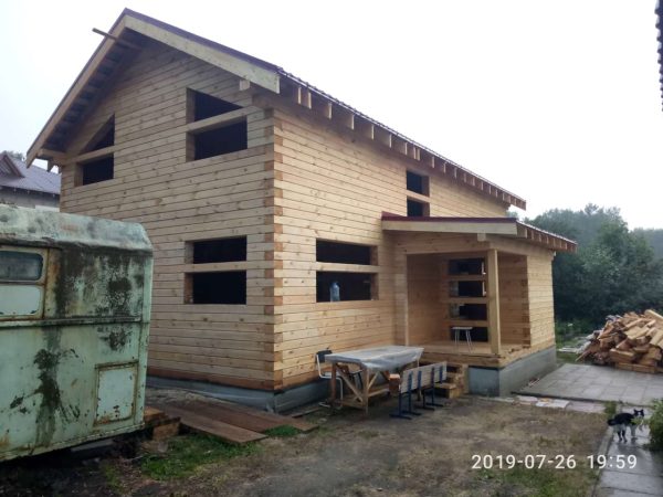 Дом 6х12 из профилированного бруса 200х150 и 150х150