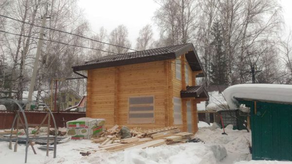 Проект дома-бани 5x6 из кедра 200x150
