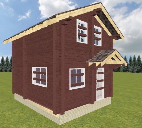 Проект дома-бани 5x6 из кедра 200x150 — изображение 6